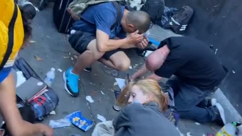 Children In San Francisco Walk Past Open Drug Use On Way Back From School