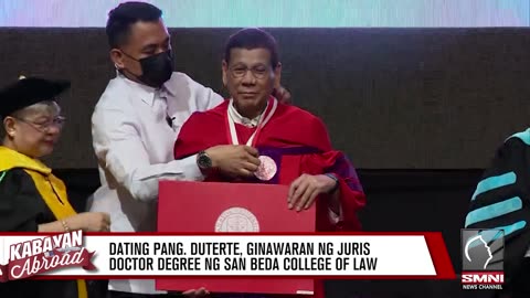 Dating Pang. Duterte, ginawaran ng Juris Doctor Degree