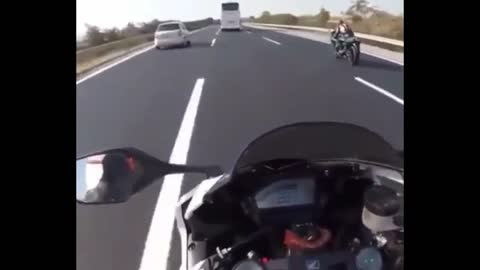 Motorcycle Racing on The Highway