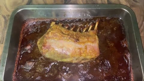 Lamb Ribs Slow Baked In a Gravy bath