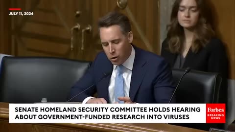 'Now You've Been Caught Red-Handed!'- Josh Hawley Accuses Doctor Of Lying To Quash Lab Leak Theory