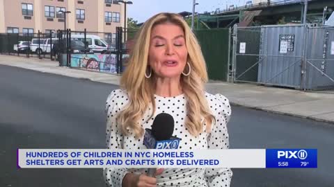 Hundreds of children in NYC homeless shelters get arts and crafts kits