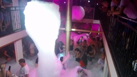 foam party on the ship