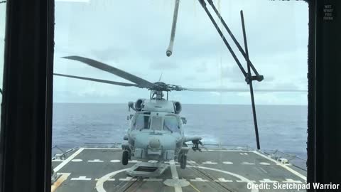 How Helicopters Land in Rough Seas