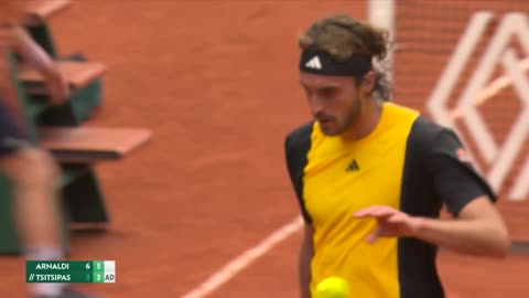 Matteo Arnaldi vs Stefanos Tsitsipas / Round 4 / French Open 2024 Highlights