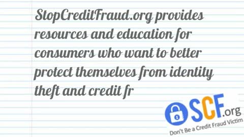 Stop Credit Fraud website