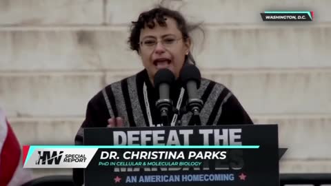 Dr. Christina Parks blows the Lid OFF the at "Fight The Mandates Protest" in DC!!
