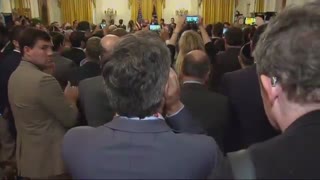 Jim Acosta Yelling Questions At Trump During W.H. Ceremony
