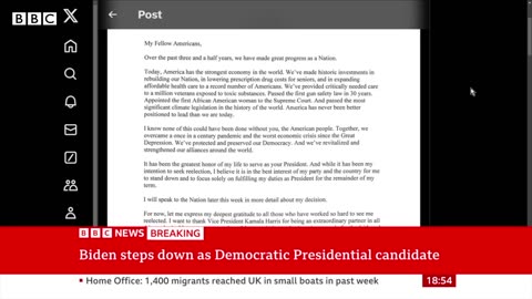 Joe Biden ends re-election campaign | BBC News| NATION NOW ✅