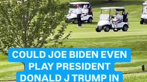 Donald J Trump playing golf