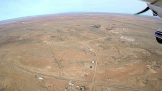 Flight over the Meteor Crater in Northern Arizona