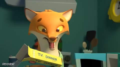 Hungry Fox Playing with food | funny animated short film