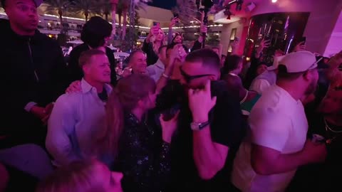 Taylor Swift and Travis Kelce Dance to her own song at the Super Bowl afterparty