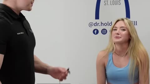 Chiropractic adjustment gives her so much relief