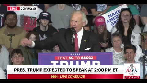 South Carolina Governor Henry McMaster speaks at Trump rally 02/10/2024