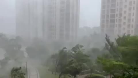 This morning, Typhoon Prapiroon made landfall in Wanning, Hainan, China 🌀