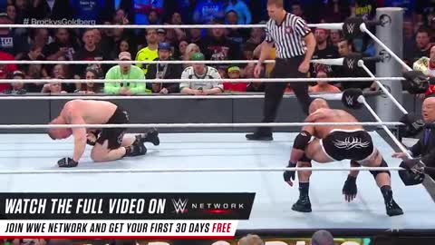 Goldberg vs block Lesnar serious fight between them