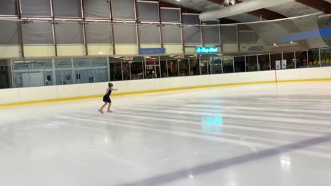 Little sister at an ice skating competition