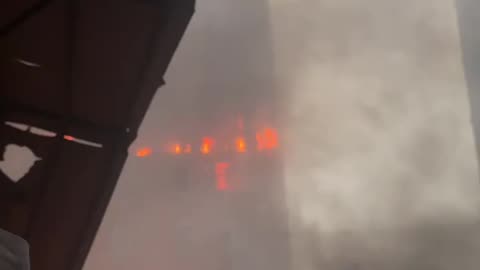 Highrise in Odesa Burning After Russian Drone Strike