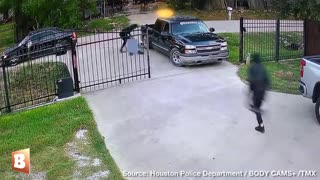 Footage Shows Shootout between Homeowner and Robbers at Houston Home
