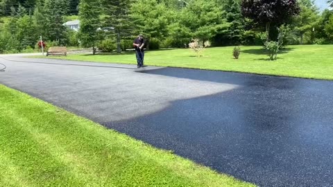 Professional Asphalt Spray Sealing: “The Country Side Sealed One” Top Coats Pavement Maintenance