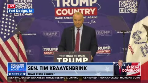 Iowa State Senator Tim Kraayenbrink: President Trump Is a True Patriot