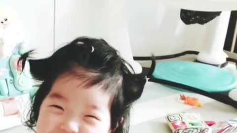 a Cute smiling baby