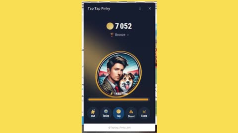 new mining mini app telegram bot tap tap pinky