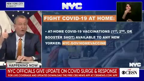 WTF ?? NYC MAYOR DE BLASIO TO MAKE AT-HOME VACCINATION AVAILABLE TO ANY NEW YORKER