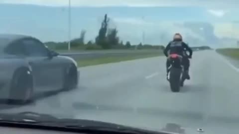 Moto test of one road accident