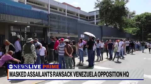 Masked assailants raid Venezuelan opposition headquarters amid election dispute