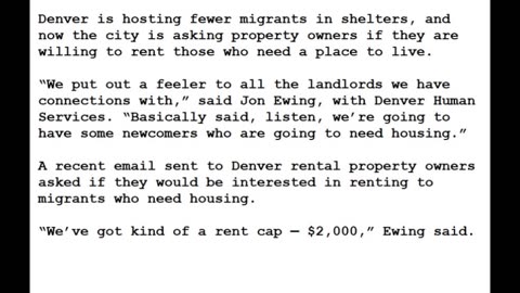 24-0307 - Denver Property Owners Asked to Rent to Illegal Immigrants