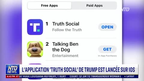 Lancement de Truth Social, le réseau social de Trump