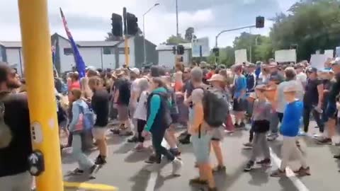 Huge crowds on the streets of Christchurch, New Zealand against covid tyranny