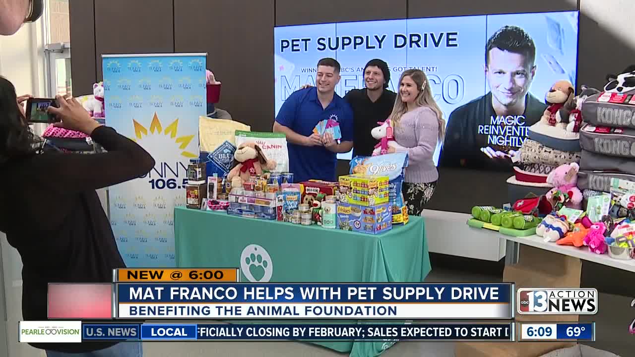 Magician Mat Franco celebrates pet supply drive at Animal Foundation