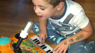 Three year old singing