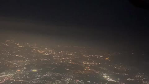 Night view from Aeroplane