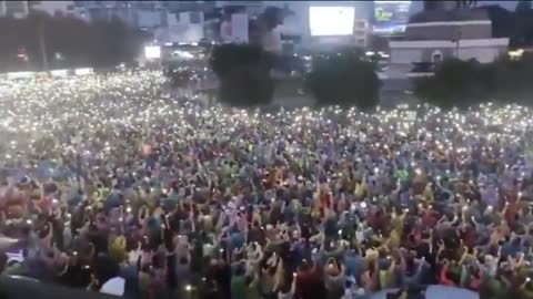 MASSIVE crowds of pro-democracy protestors take to the streets of Bangkok