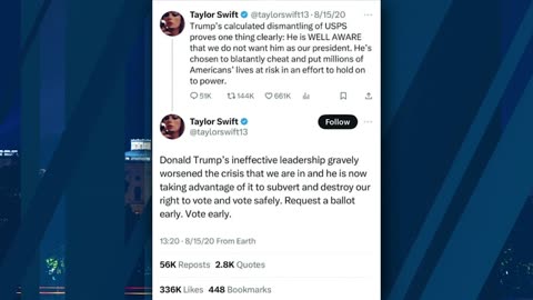 Do you remember when Taylor Swift said that Trump would shut down the post office?