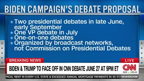 First Biden-Trump showdown set for June 27 on CNN News