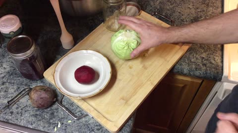 Make Homemade Cabbage And Beet Sauerkraut - Organic