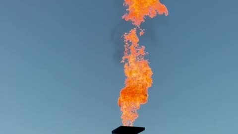 A beautiful Gas Flare at the Pietsch Well