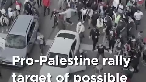 Car Drives Through Pro-Palestine Rally in US