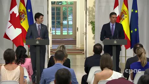 PM Trudeau and Spanish PM Pedro Sánchez deliver joint statement as bilateral visit concludes