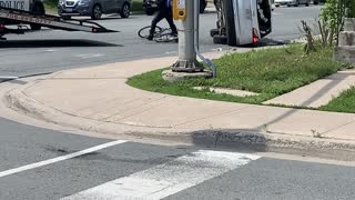 Cyclist Has Close Call With Tow Cable