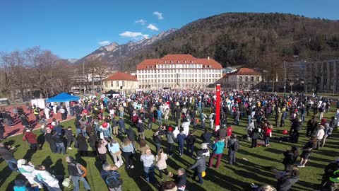 Protest Chur Switzerland 2021-03-06 Quaderwiese part 2 (uncut footage)