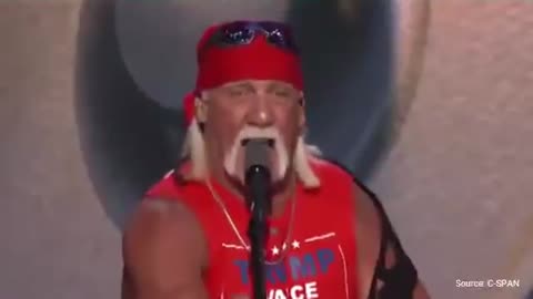 WATCH: Hulk Hogan Roasts Biden at RNC, Rips off his Shirt