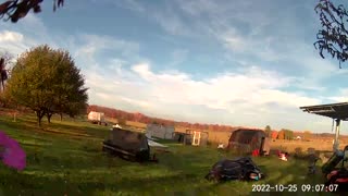 Timelapse Morning Fog Lifting on the Farm