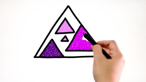 Drawing and Coloring for Kids - How to Draw Triangles