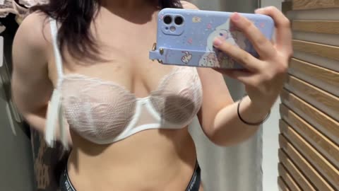 Transparent Lingerie Try-On Haul At The Mall